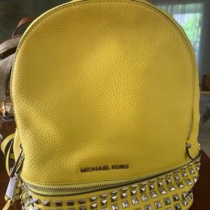 Yellow Michael Kors Backpack